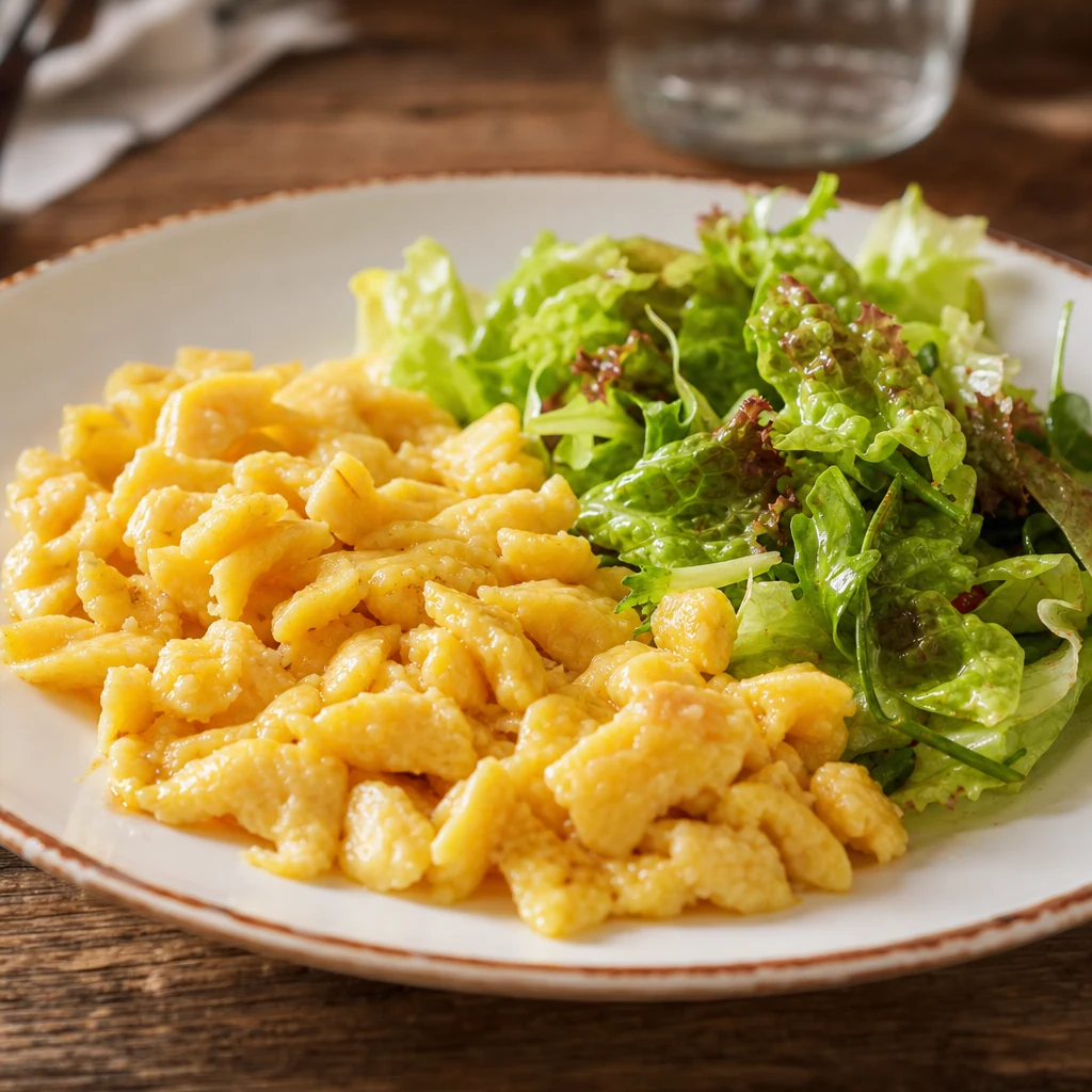 Eiernockerl und Salat