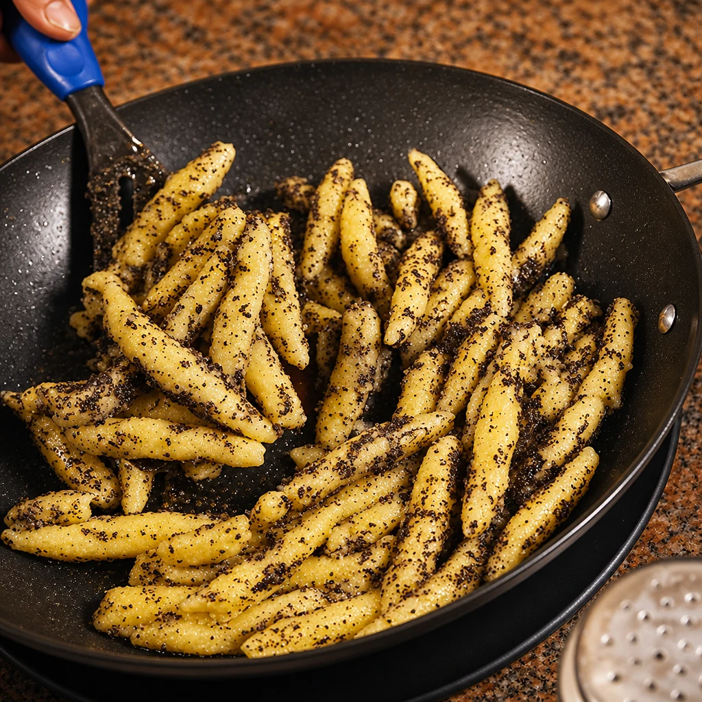 Mohnnudeln mit Apfelmus