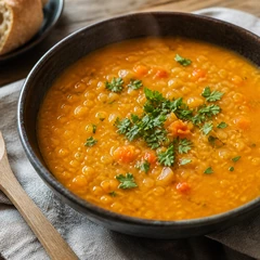 Schnelle rote Linsensuppe
