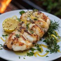 Seeteufel gegrillt